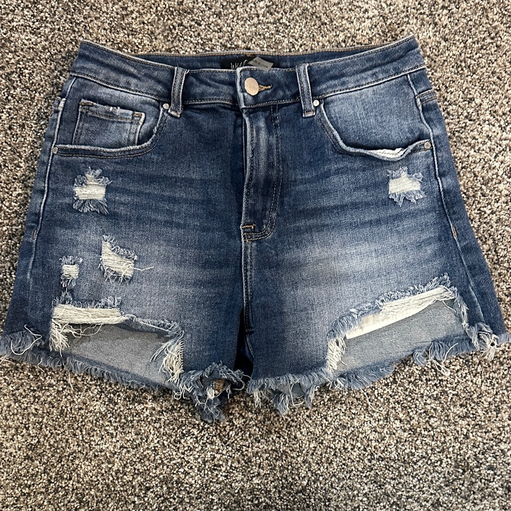 Stylish Distressed Blue Jean Shorts